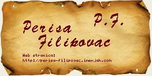 Periša Filipovac vizit kartica